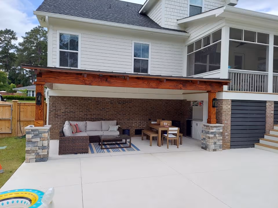 Custom outdoor living features