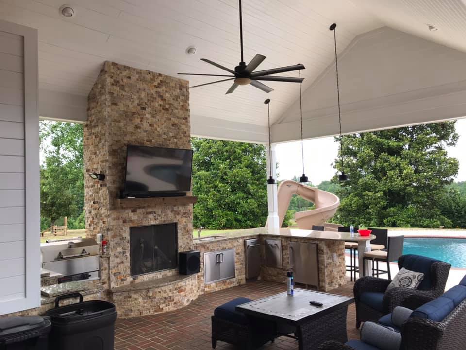 Pool house exterior — South Carolina contractor